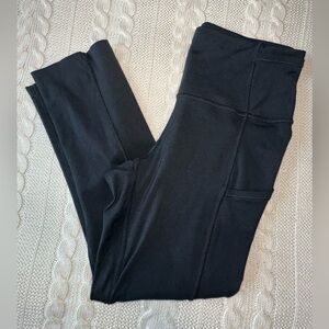 Lululemon Fast and Free Crop 19" Inseam Non-Reflective Black Size 4